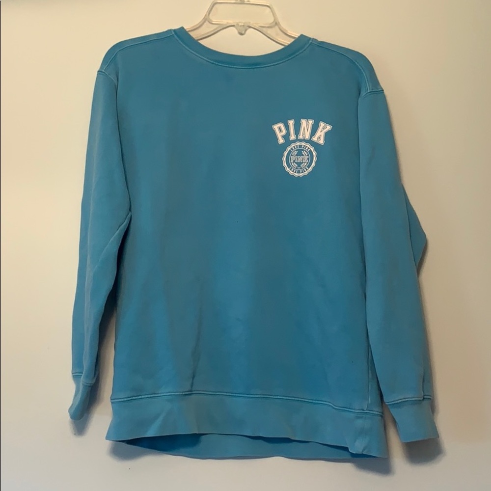 Blue long sleeve crew neck